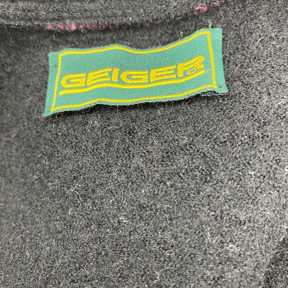 Geiger Black Wool Knit Cardigan Sweater Size 40 Austria ~ Coogi - Picture 5 of 9